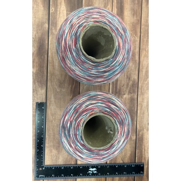 VINTAGE 1 (ONE) Cone of Astro-Dye Works Multi Chalktone 8/2 KP Cotton Yarn - Picture 6 of 9